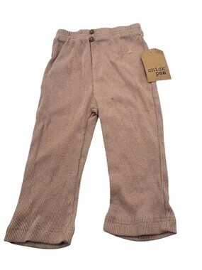 Chick Pea Baby Ribbed Cotton Pants, Brown, Sz. 3-6 montsh
